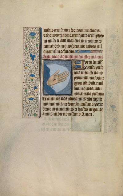 Main gauche du Christ avec blessure - Willem Vrelant